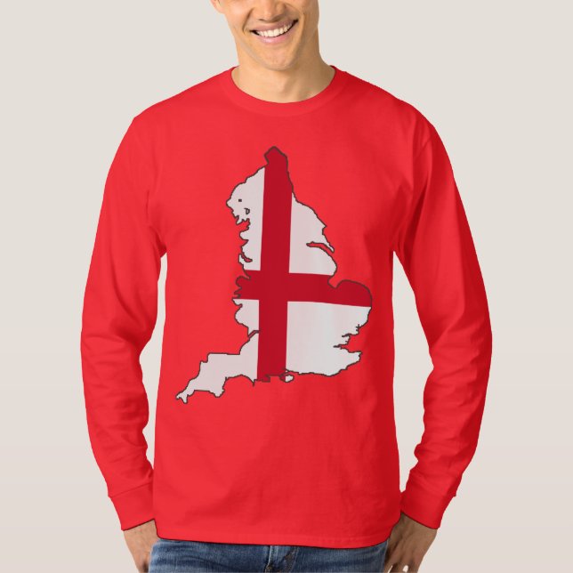 Stiliserad flagga av England St George Cross T Shirt (Framsida)