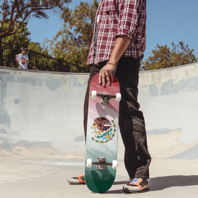 Stiliserad flagga av Mexiko Mini Skateboard Bräda 18,5 Cm (Utomhus 2)