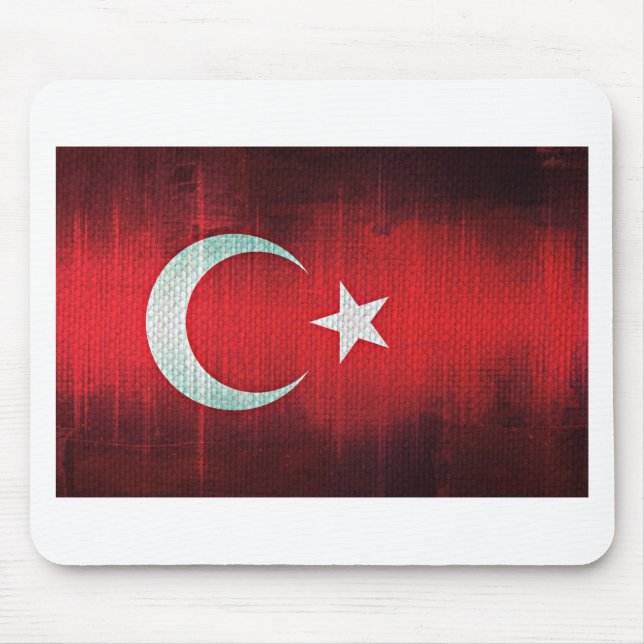 Stiliserad flagga av Turkiet Musmatta (Framsidan)