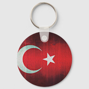 Stiliserad Flagga i Turkiet Nyckelring
