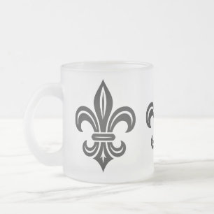 "Stiliserad Fleur-de-lis"-mugg Frostad Glasmugg