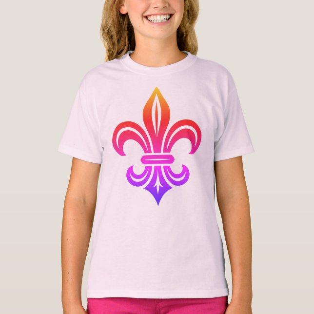 "Stiliserad Fleur-de-lis" T-Shirt (Framsida)