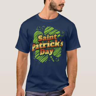 Stiliserad Fyrklöver Shamrock för St Patricks T Shirt