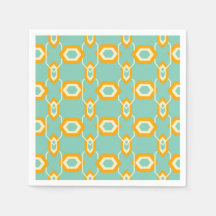 Stiliserad geometrisk mönster i fet orange hexagon