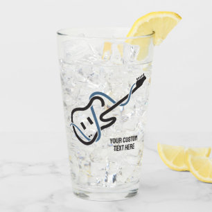 Stiliserad gitarr för anpassningsbar glaskopp