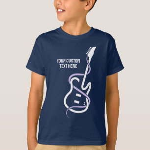Stiliserad gitarr för anpassningsbar t shirt