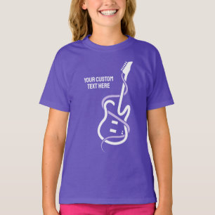 Stiliserad gitarr för anpassningsbar t shirt