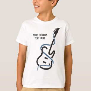 Stiliserad gitarr för anpassningsbar t shirt
