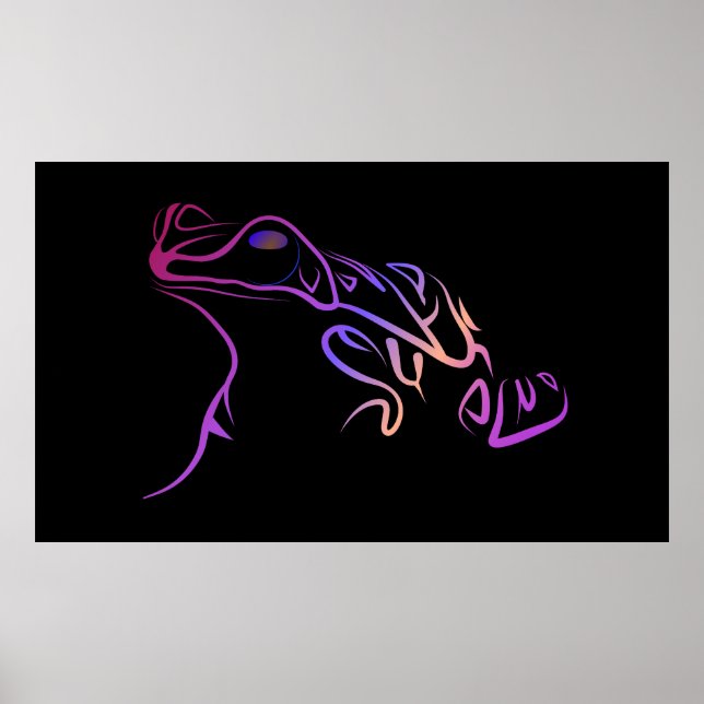 Stiliserad groda poster (Framsidan)