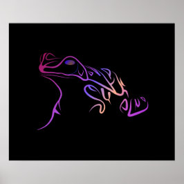Stiliserad Groda Poster