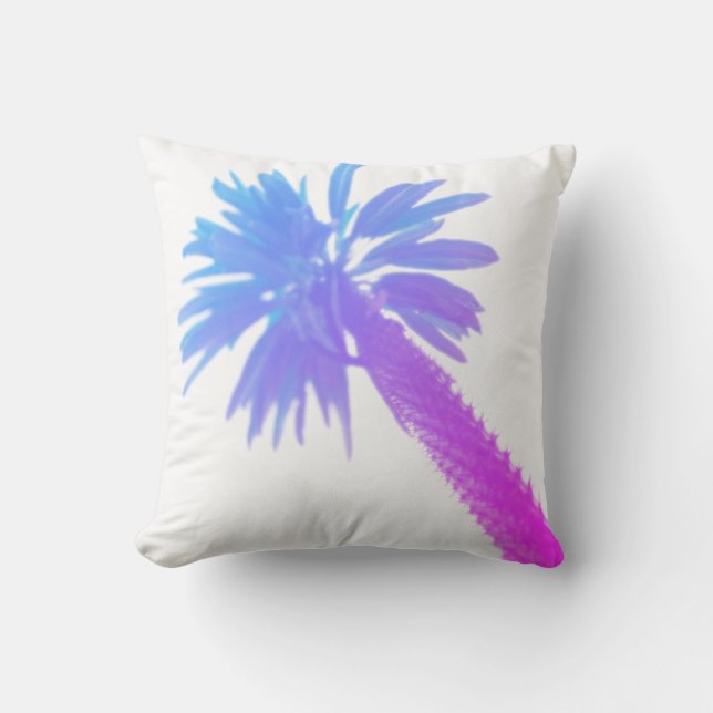 Stiliserad Handflatan Träd Pastel-Grönt Tropical Kudde (Framsida)