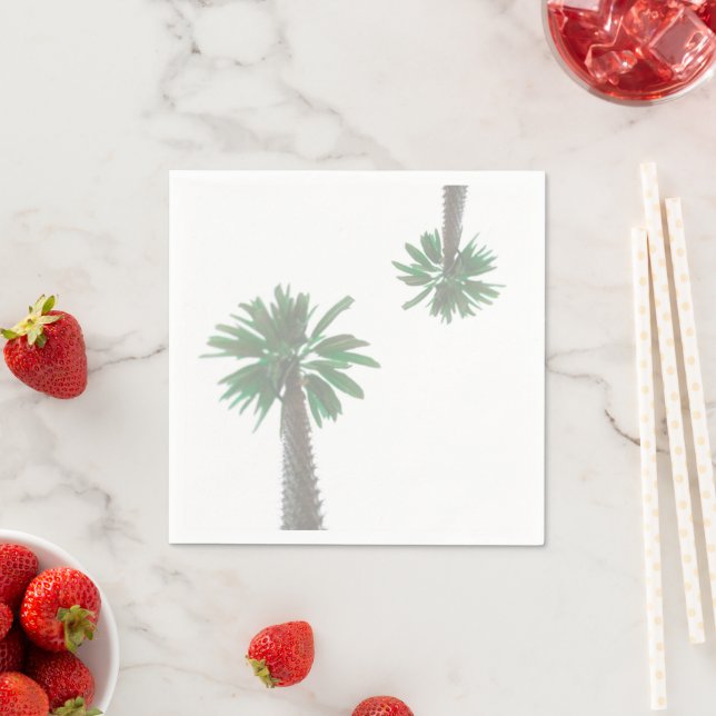 Stiliserad Handflatan Träd Pastel-Grönt Tropical Pappersservett (Insitu)