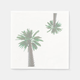 Stiliserad Handflatan Träd Pastel-Grönt Tropical Pappersservett