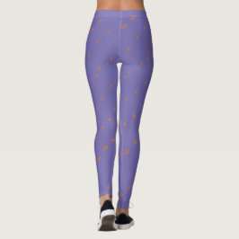 Stiliserad Happy thanksgiving-text i mönster Leggings