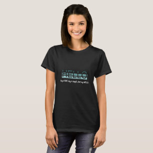 Stiliserad "HEJ"-övertoningstyp T-Shirt