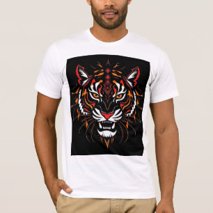 Stiliserad illustration av ett tigers huvud t shirt