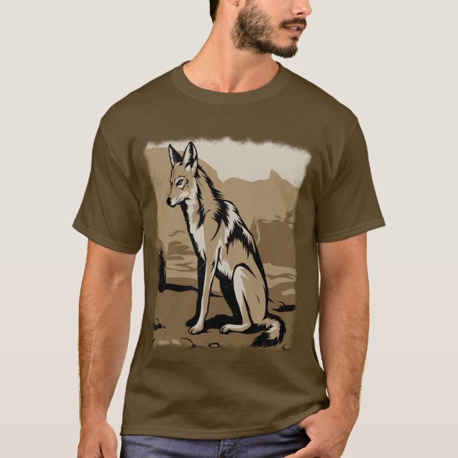 Stiliserad jackal t shirt (Framsida)
