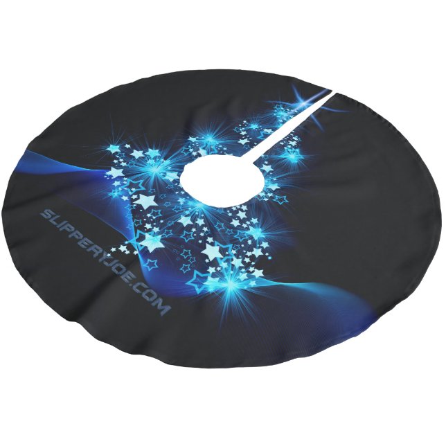 stiliserad Julgran-slipperyJoe glowing Blue s Julgransmatta Borstad Polyester (Vinklad)