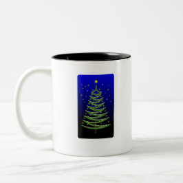 stiliserad julgran Två-Tonad mugg