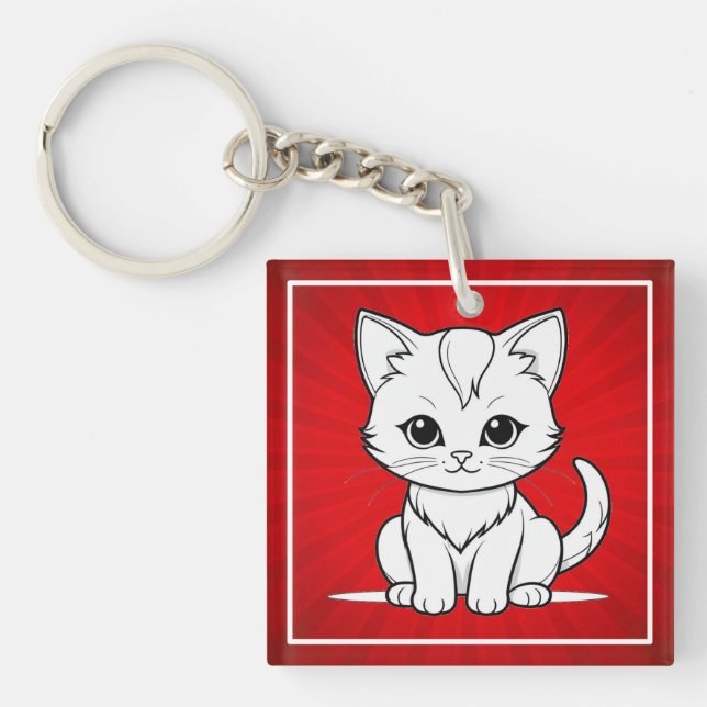 Stiliserad katt kattunge linjekonst design-52315 (Framsidan)