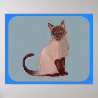 Stiliserad kattplanscher poster