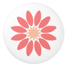 Stiliserad korallmarguerit med persikacentrum