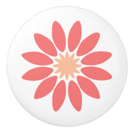 Stiliserad korallmarguerit med persikacentrum knopp