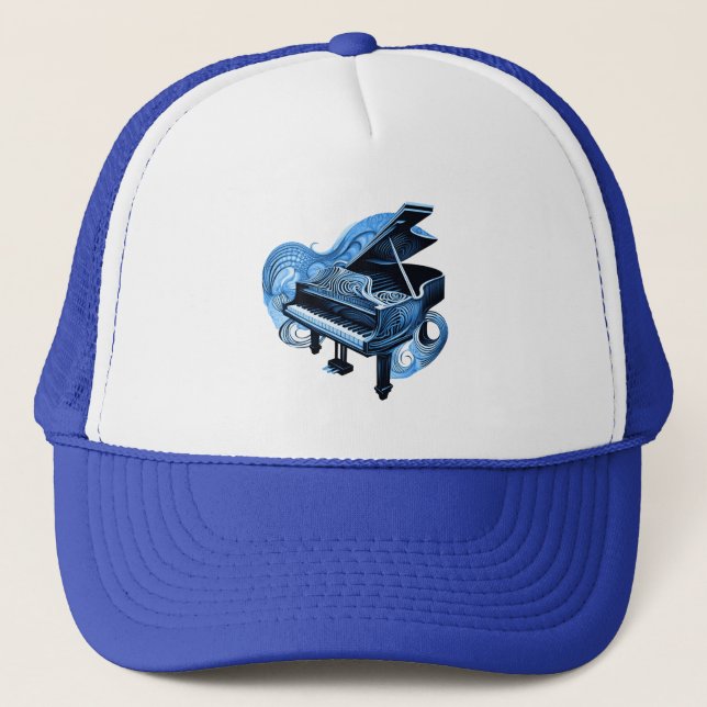 Stiliserad linjeartikel Blue Piano Keps (Framsida)