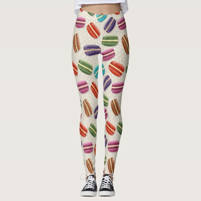 Stiliserad makron leggings (Framsida)