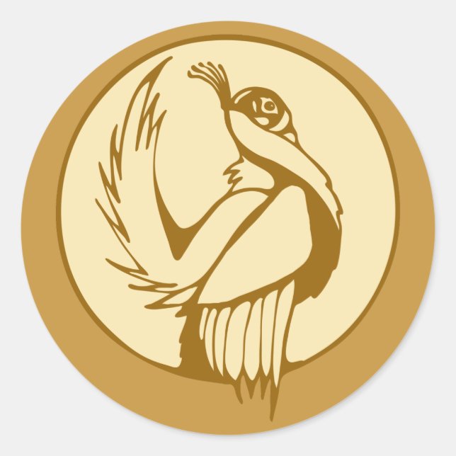 Stiliserad mark runt klistermärke (Framsida)