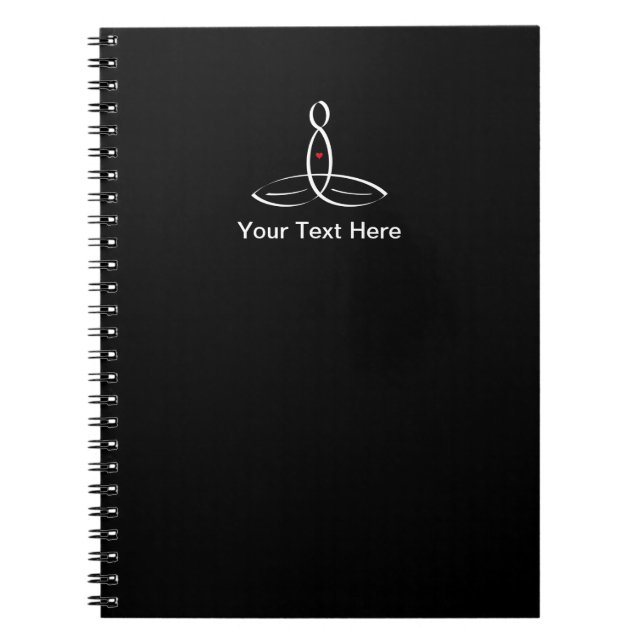 Stiliserad meditation med anpassningsbar text anteckningsbok (Framsidan)