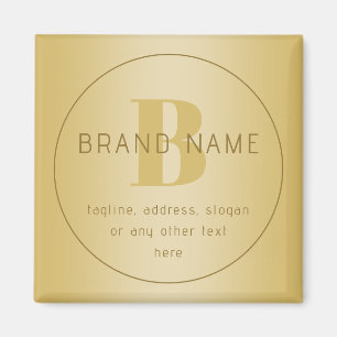 Stiliserad Modern Minimal Guld-Returadress Magnet