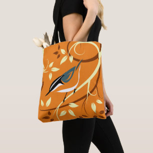 Stiliserad nuthatch Art Tygkasse