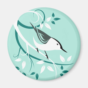 Stiliserad nuthatch i Träd Magnet