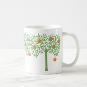 Stiliserad Orange Träd Kaffemugg