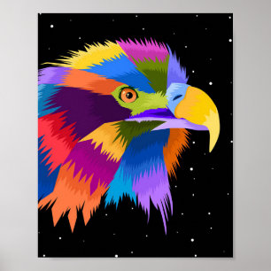 Stiliserad örnglapp poster