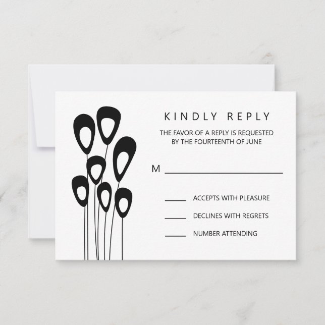 Stiliserad OSA kort för inbjudan till boskapsbröll (Framsida)