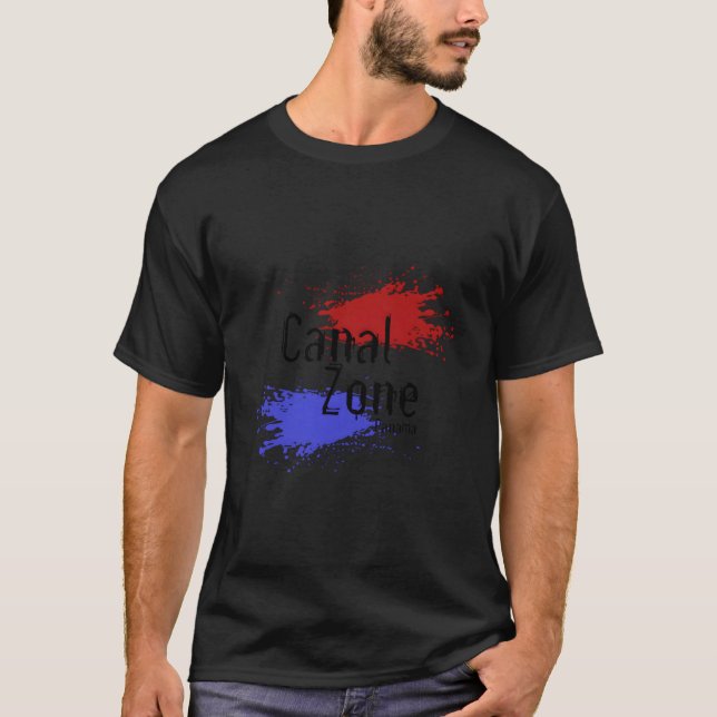 Stiliserad Panamakanalzon T Shirt (Framsida)