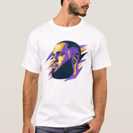 Stiliserad porträttillustration av LeBron James T Shirt