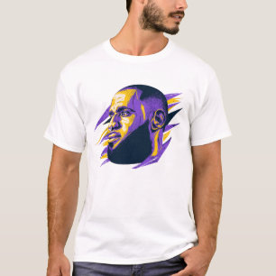 Stiliserad porträttillustration av LeBron James T Shirt