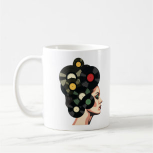 Stiliserad Retro Vinylskiva Affischkonst Kaffemugg