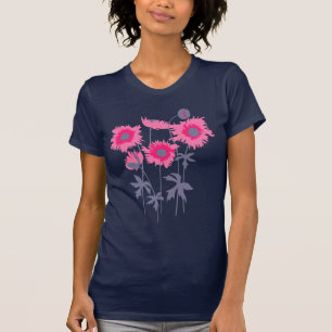 Stiliserad rosa och grått för grafiklammer tee
