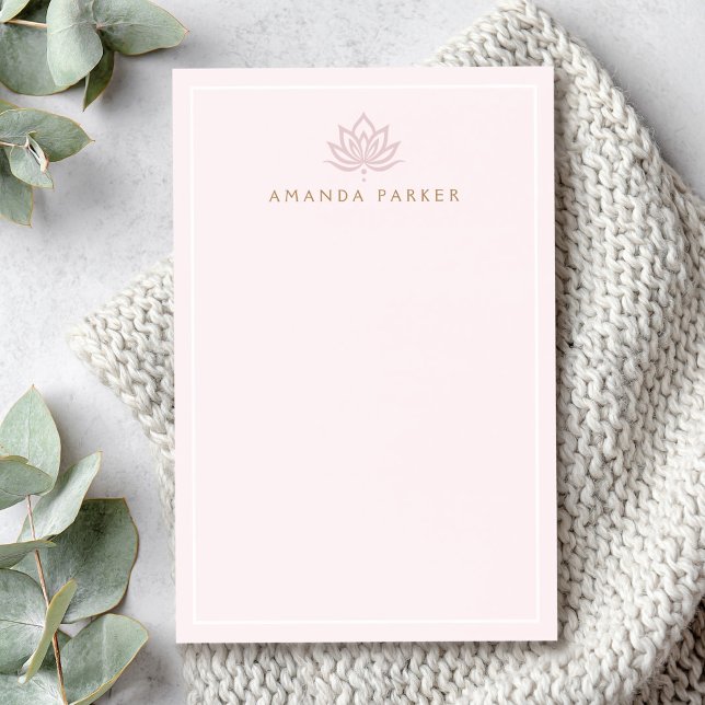 Stiliserad rosa yoga-läkning av lotus-blommor post-it block (Stylized lotus flower pink yoga healing post-it notes)