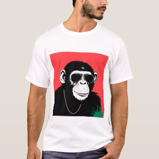 Stiliserad schimpans t shirt