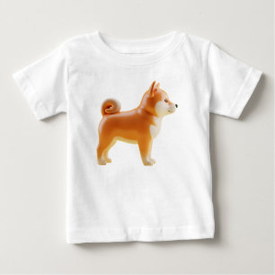 Stiliserad Shiba Inu Hund Karaktär T Shirt