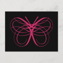 Stiliserad Söt Butterfly-kontur i Rosa