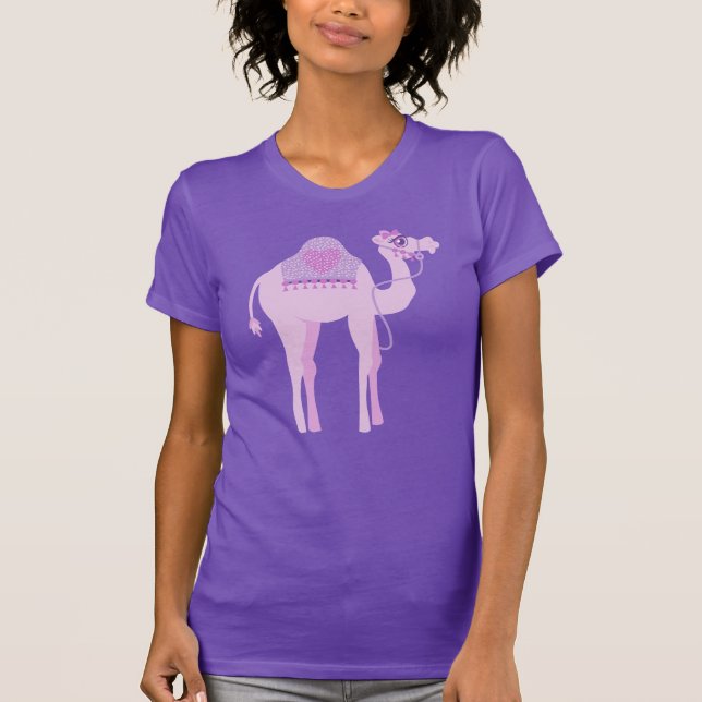 Stiliserad söt grafik, en fuktig kamelt t-shirt (Framsida)
