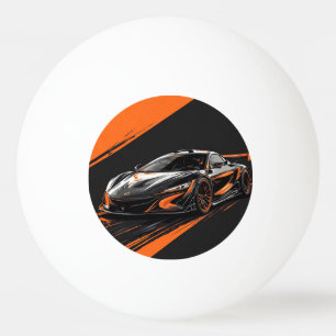 Stiliserad sportbil pingisboll