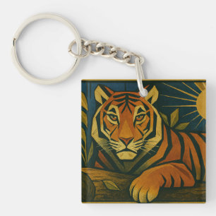 Stiliserad tigern i Ornamental Sunburst Ram