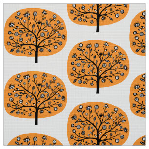 Stiliserad Träd - lätt Orange Tyg